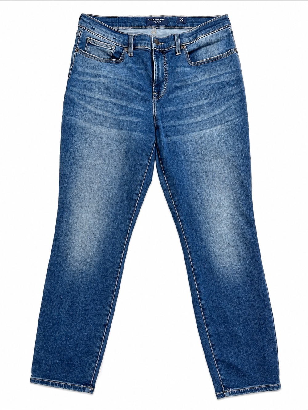Lucky Brand Ava Mid Rise Skinny Ankle Jeans Stretch Blue Size 12/31